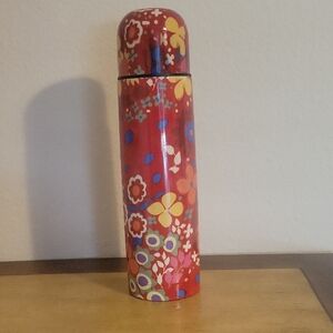 Brighton Bev To Go Bright Floral Stainless Steel Thermos drink on the go